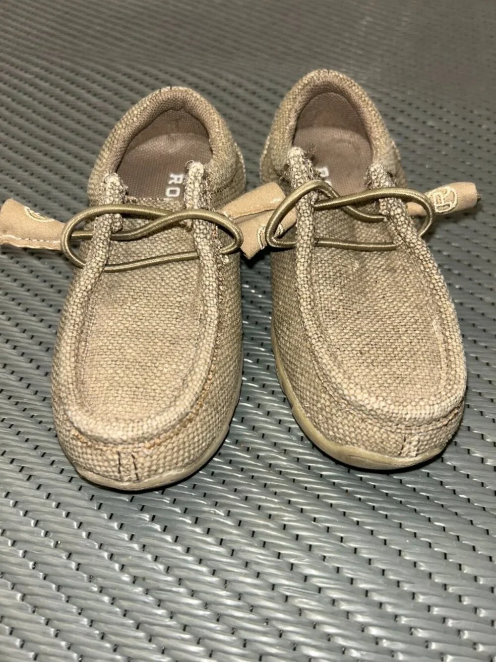 Roper Youth Kid's 9 Toddler Boy's Chillin' Driving Moccasin Casual Shoe - Tan